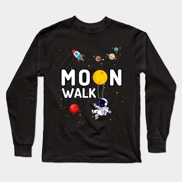 Moon Walk Long Sleeve T-Shirt by Spatski